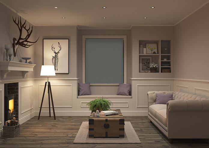 Rimini (Blackout), Storm Cloud & Optima Alto - Double Roller Blind - Image 7